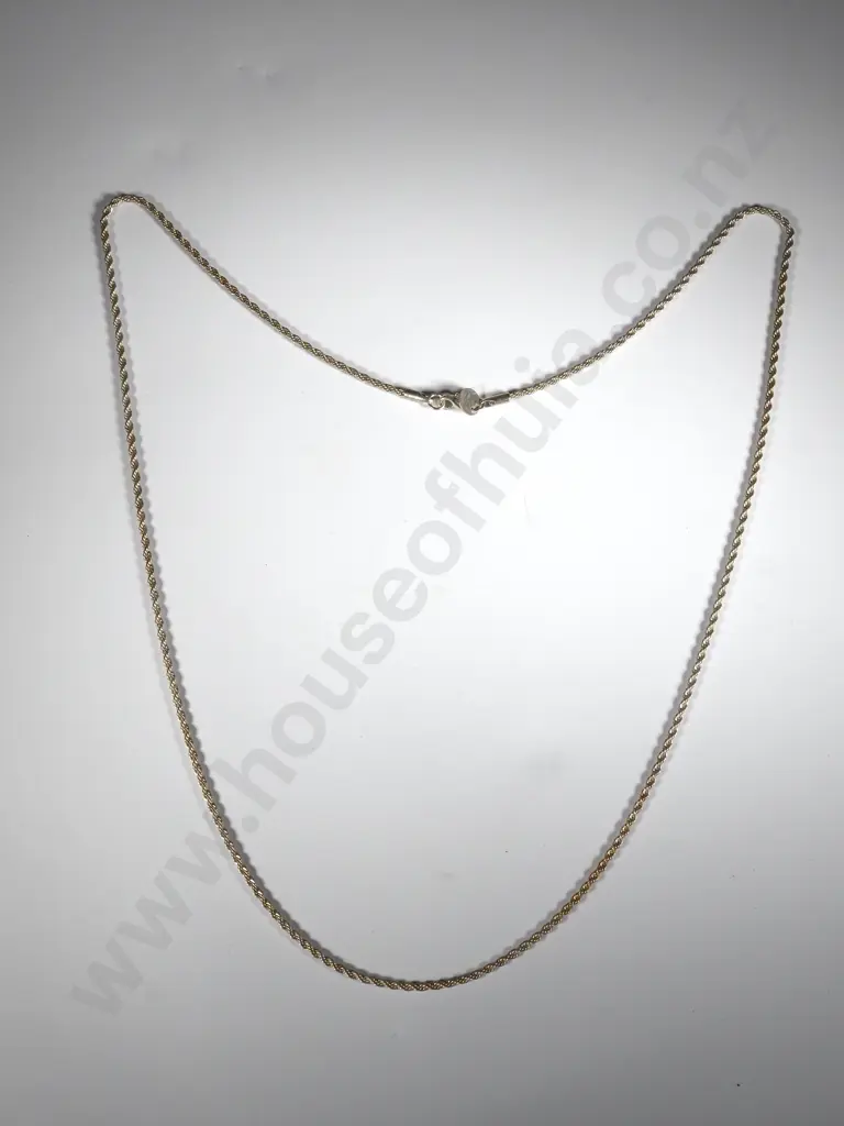 Sterling Silver Twisted Rope Chain Necklace  Image 1++