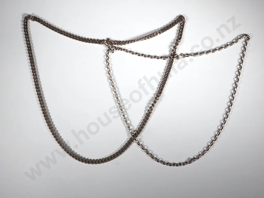 Two Sterling Silver Chains Image 1++