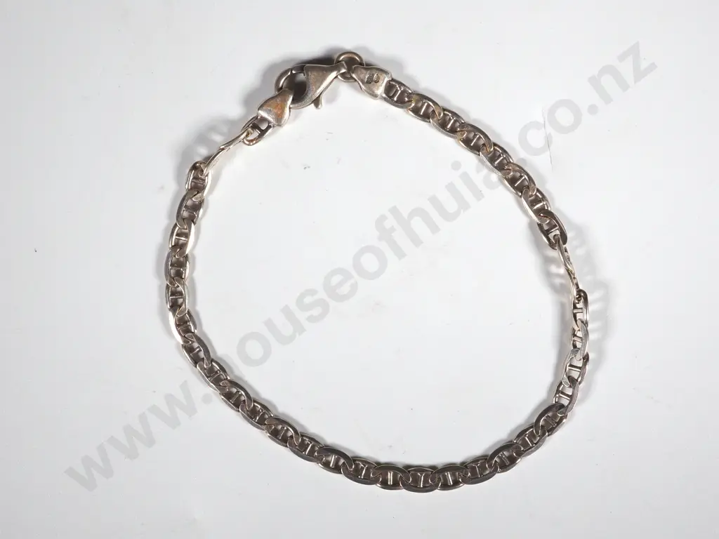 Sterling Silver Anchor Link Bracelet Image 1++