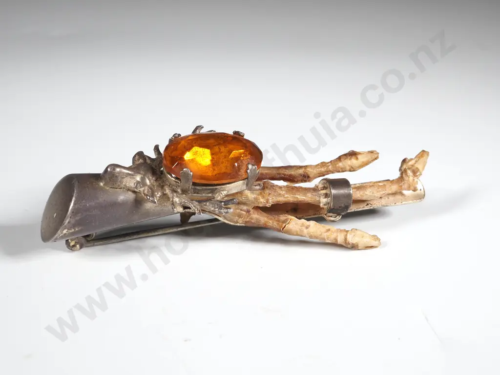 Sterling Silver Hallmarked Grouse Foot Brooch Image 1++