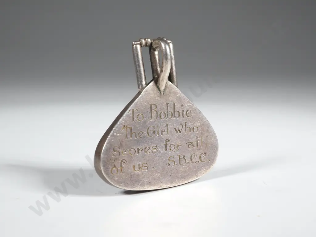 Lapus Lazuli Triangular Pendant with Sterling Silver Cricket Stump Support Image 1++