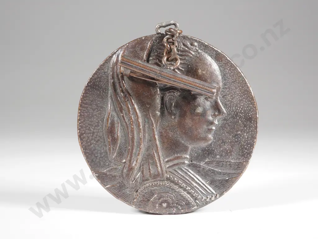 Large European Suspension Brooch - Medieval Coin Style Image 1++