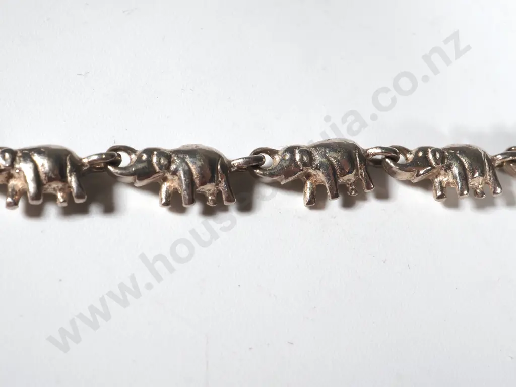 Sterling Silver Figural Elephant Bracelet Image 1++