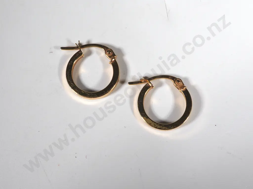 10ct Gold Hoop Earrings Image 1++