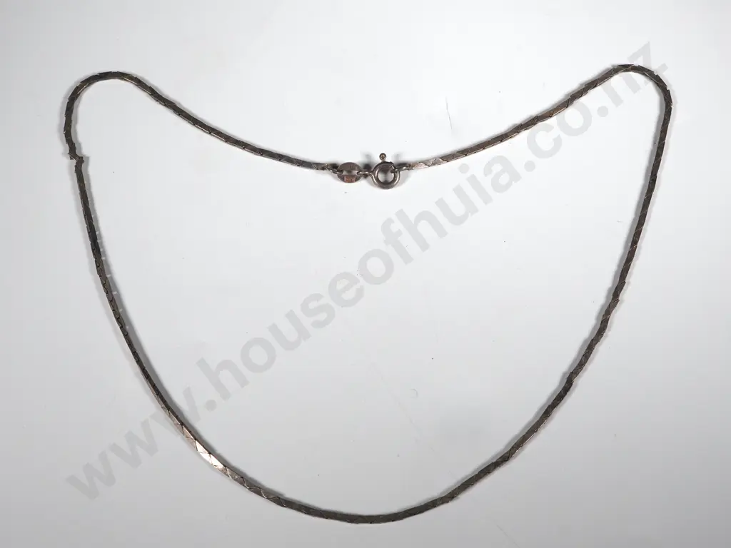 Sterling Silver Flat Link Chain  Image 1++