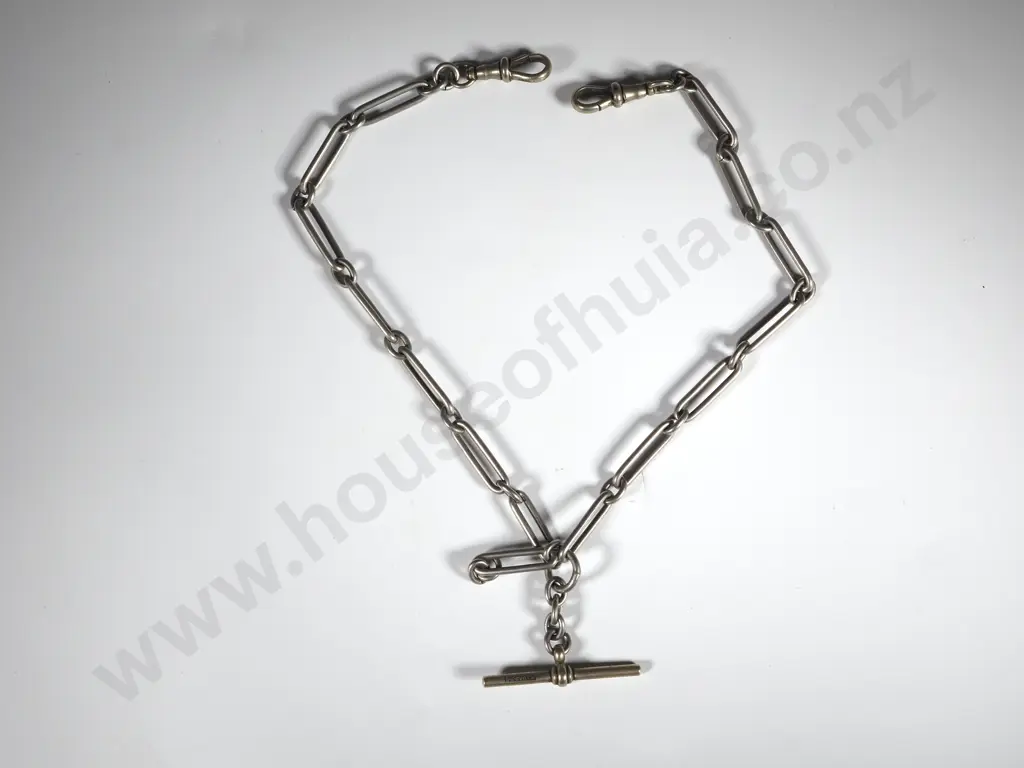 Antique Nickel Silver Fob Chain Image 1++