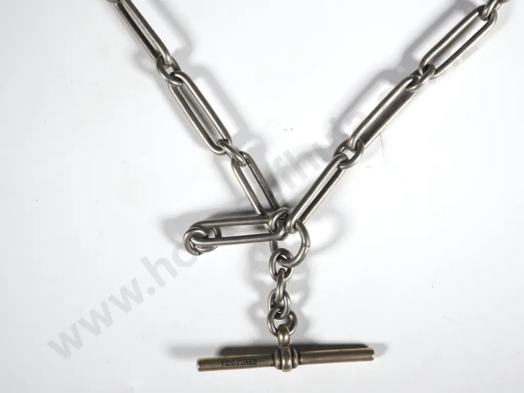 Antique Nickel Silver Fob Chain Image 1++