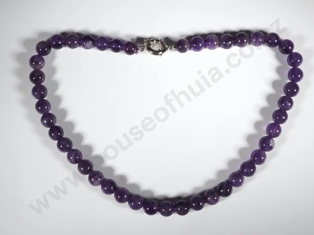 Amethyst Bead Necklace  Image 1++