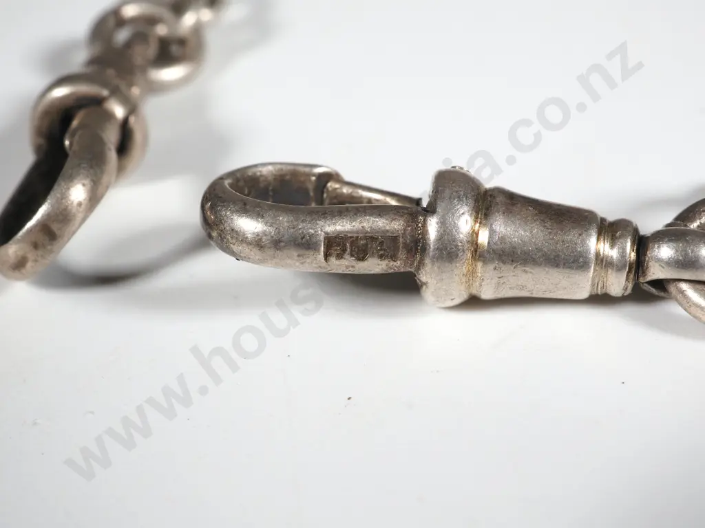 Sterling Silver Watch Chain with T Bar  Image 1++