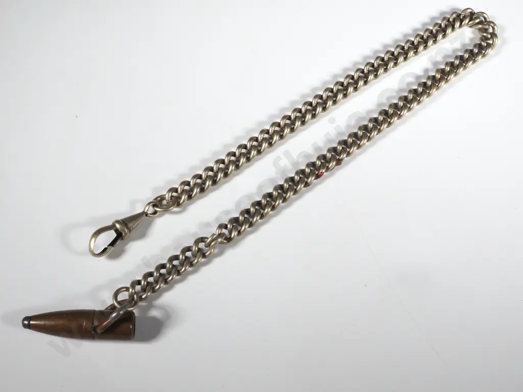 Silver Plate Fob with Bullet Pendant Image 1++