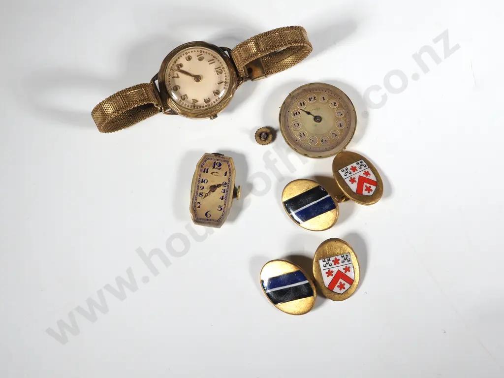 Assorted Watch Movements & Cufflinks Image 1++