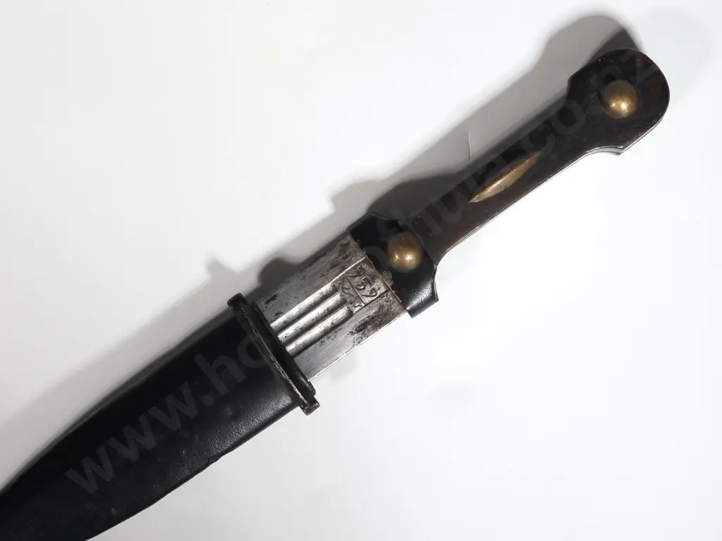 Antique Cossack Dagger w Ebony Handle & Sheath. Blade N959 Image 1++