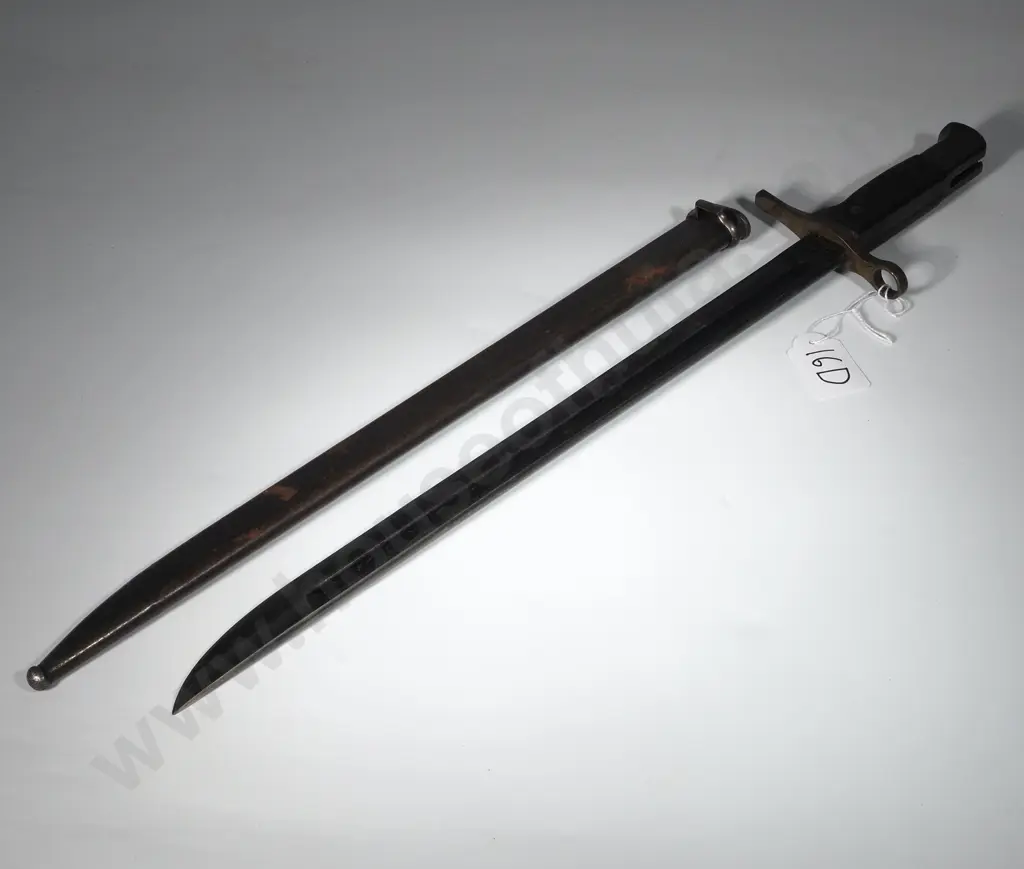 Japanese Type 30 Bayonet w Metal Scabbard Image 1++