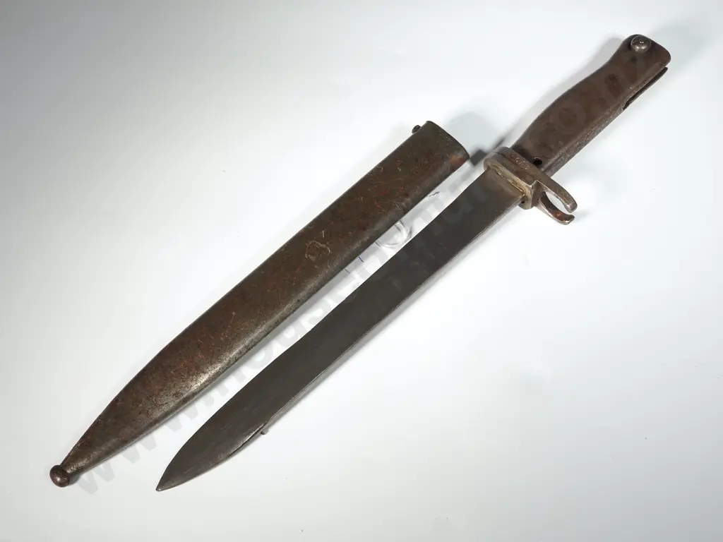 German Mauser Ersatz Bayonet w 1940 Dated Scabbard Image 1++