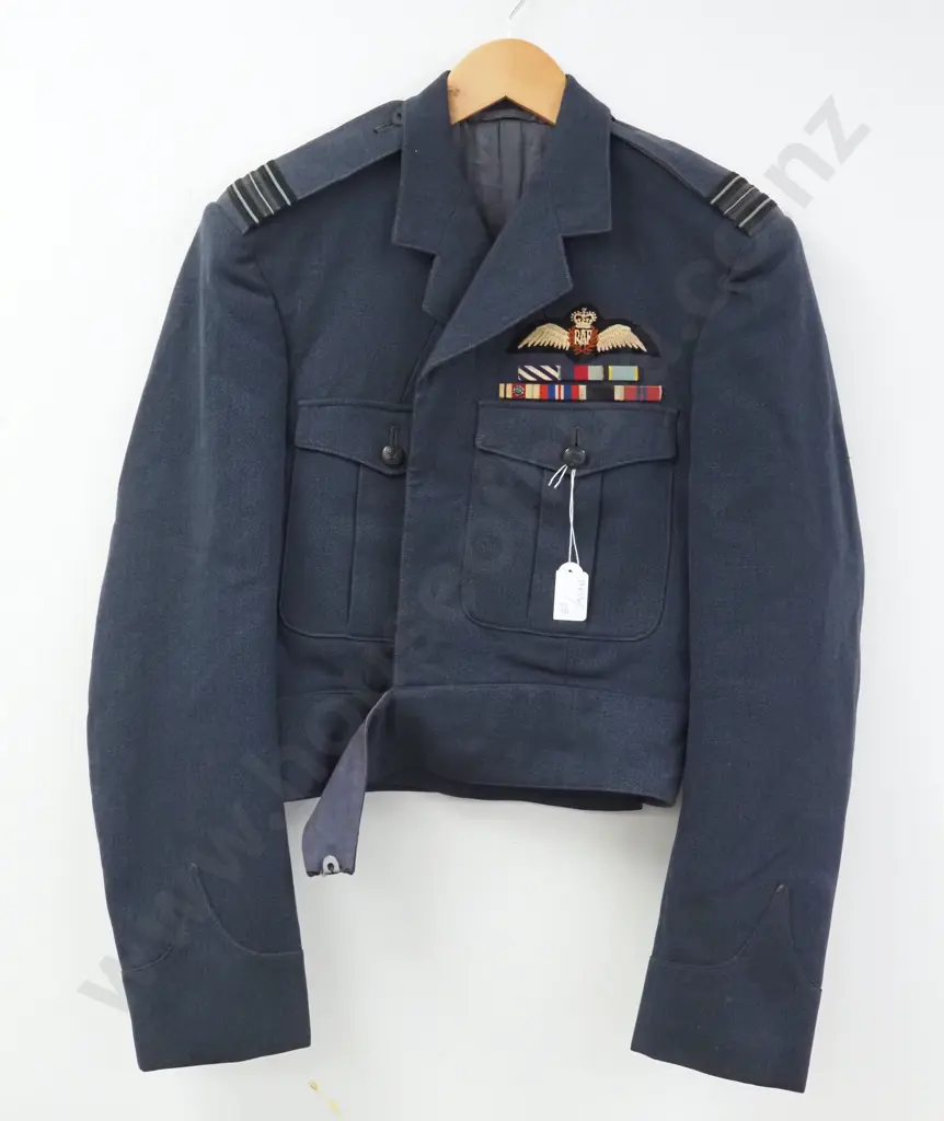 Post War  RAF Bomber Jacket w Medal Ribbons & Wings. Image 1++