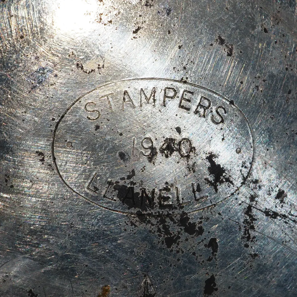 1940 Dated Steel Military Dinner Plate. Image 1++