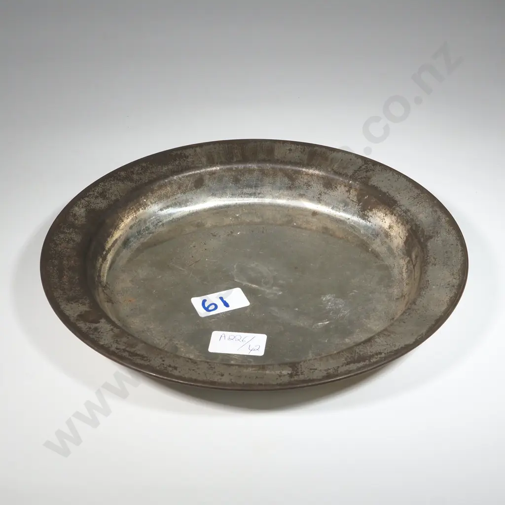 1940 Dated Steel Military Dinner Plate. Image 1++