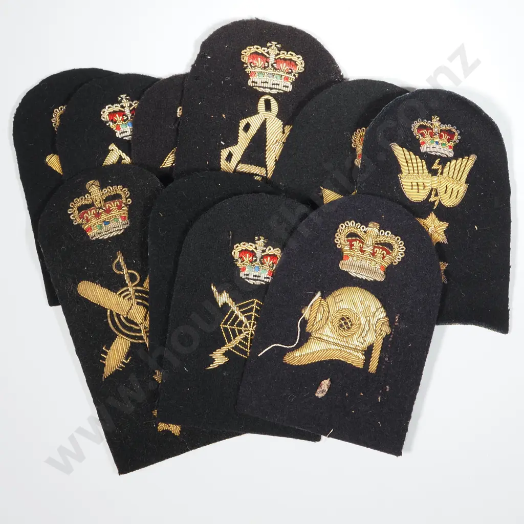 Lot of Ten NZ Navy Bullion Trade Patches. Image 1++