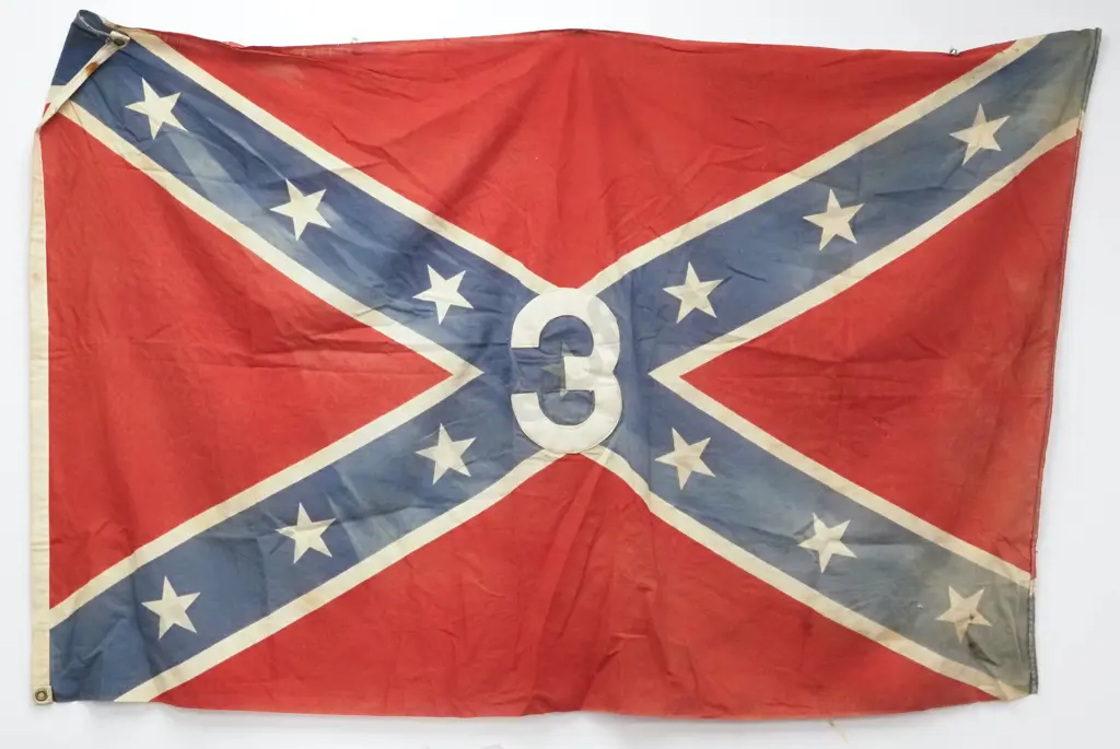 Canterbury Infantry Regiment 1970's Era Confederate Flag w Add Crossed Cs  Image 1++