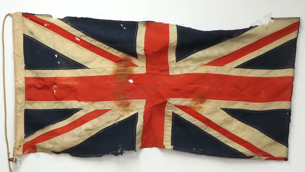 Moth Eaten WW2 Era Union Flag - 1100 x 570mm Image 1++