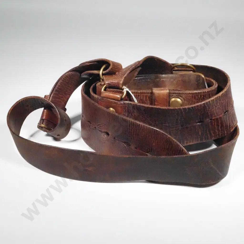 Leather Sam Brown Belt. Image 1++