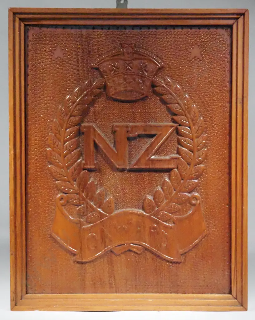 Wooden Carved NZ Wall Plaque. Image 1++