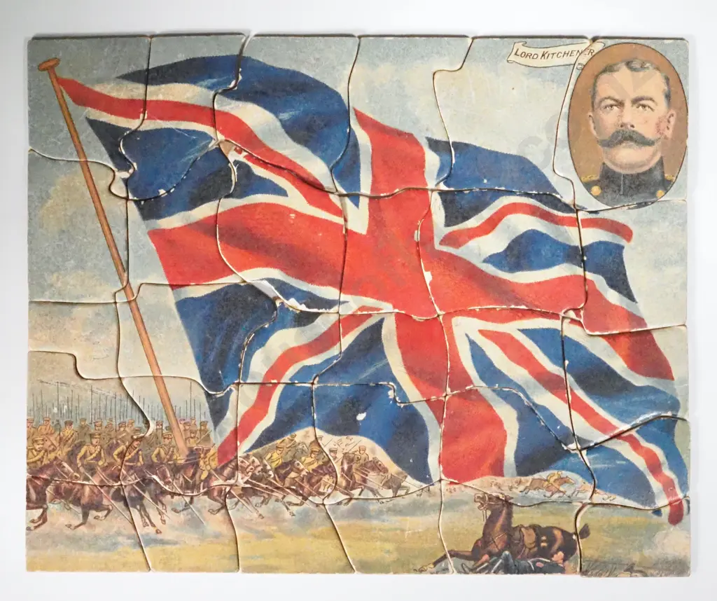 Boer War Patriotic Jigsaw Puzzle w Kitchener. Image 1++