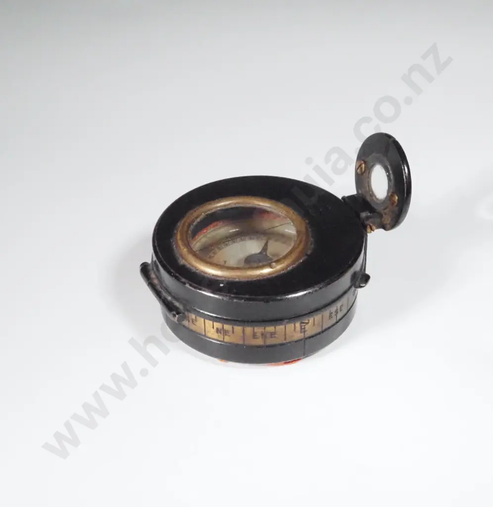 WWI British Military Compass, F Barker & Son, 1918. Image 1++
