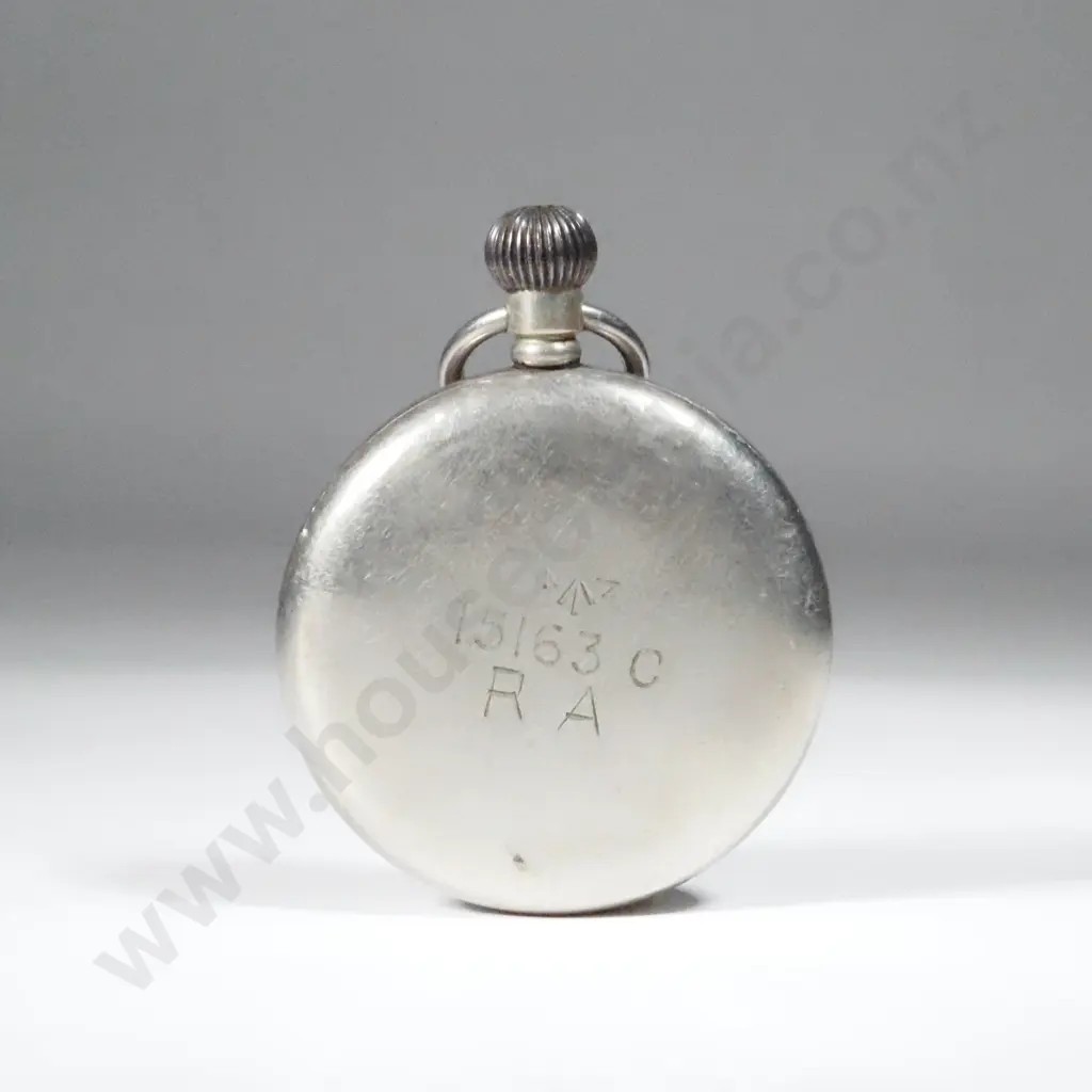 WW2 Pocket Watch - NZ Marked 15163 C R.A. Image 1++