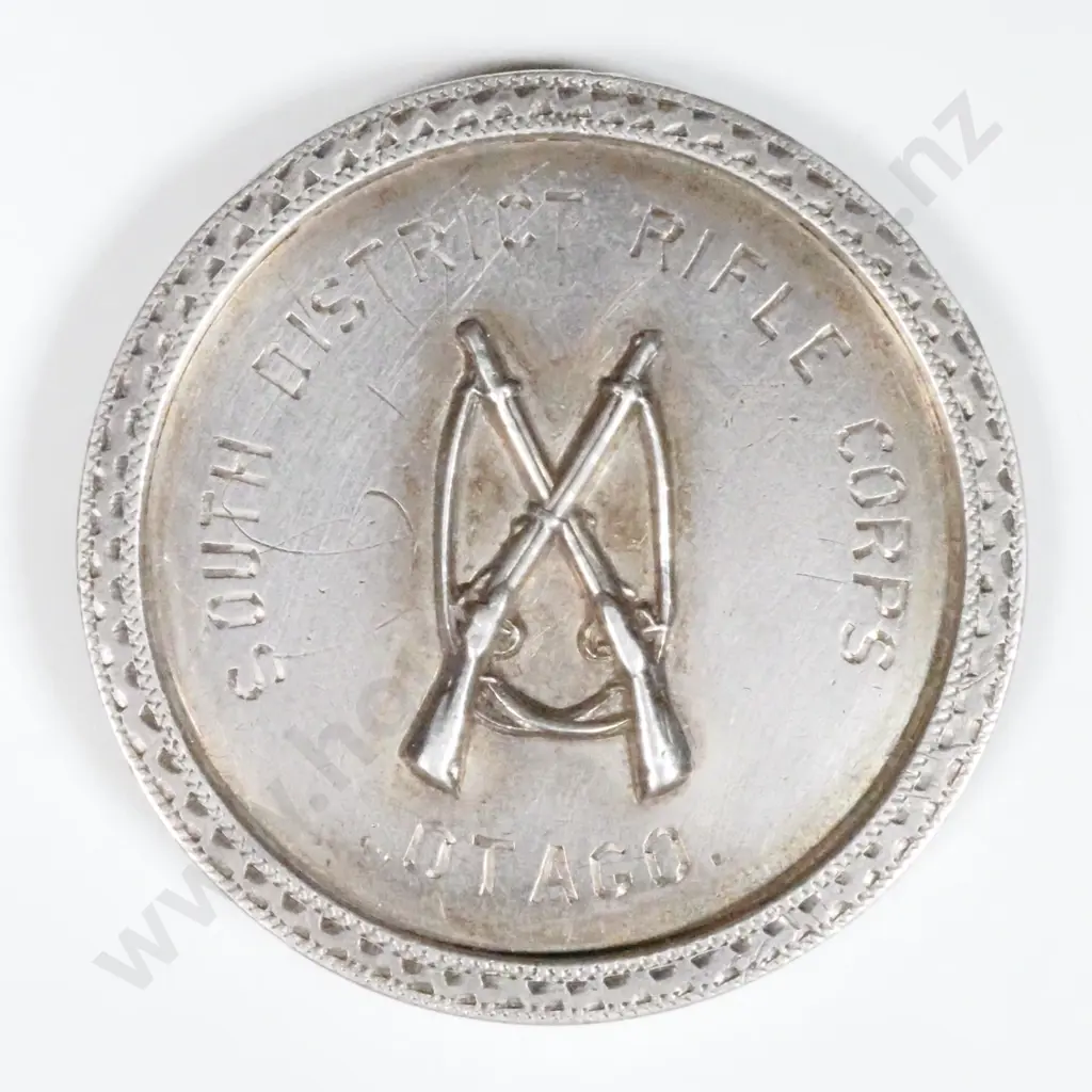 Otago South District Rifle Corps - Third Prize Silver Brooch by Harrop & Neil Image 1++