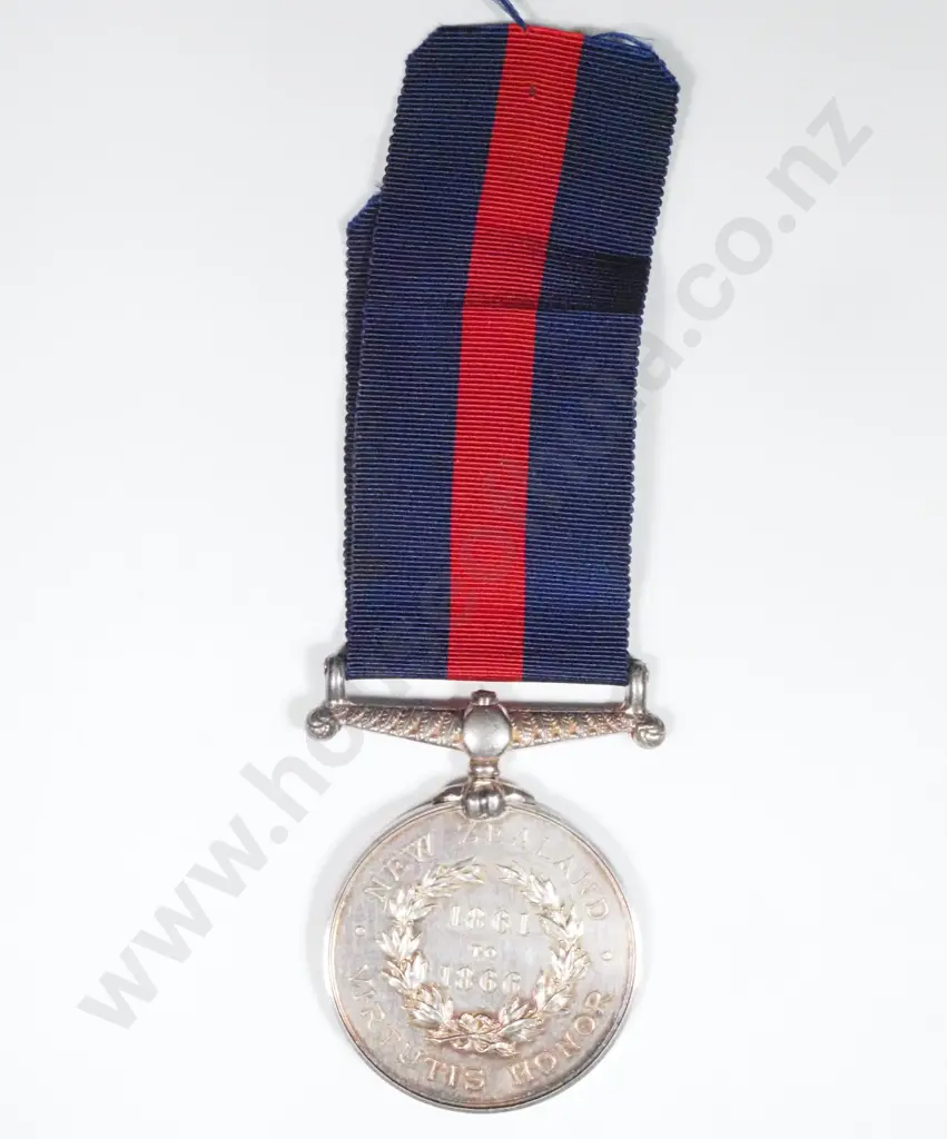 New Zealand War Medal Dated 1861 to 1866 Awarded to M. Quinn, Third Waikato Regiment Image 1++