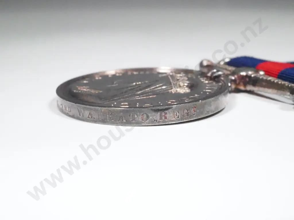 New Zealand War Medal Dated 1861 to 1866 Awarded to M. Quinn, Third Waikato Regiment Image 1++
