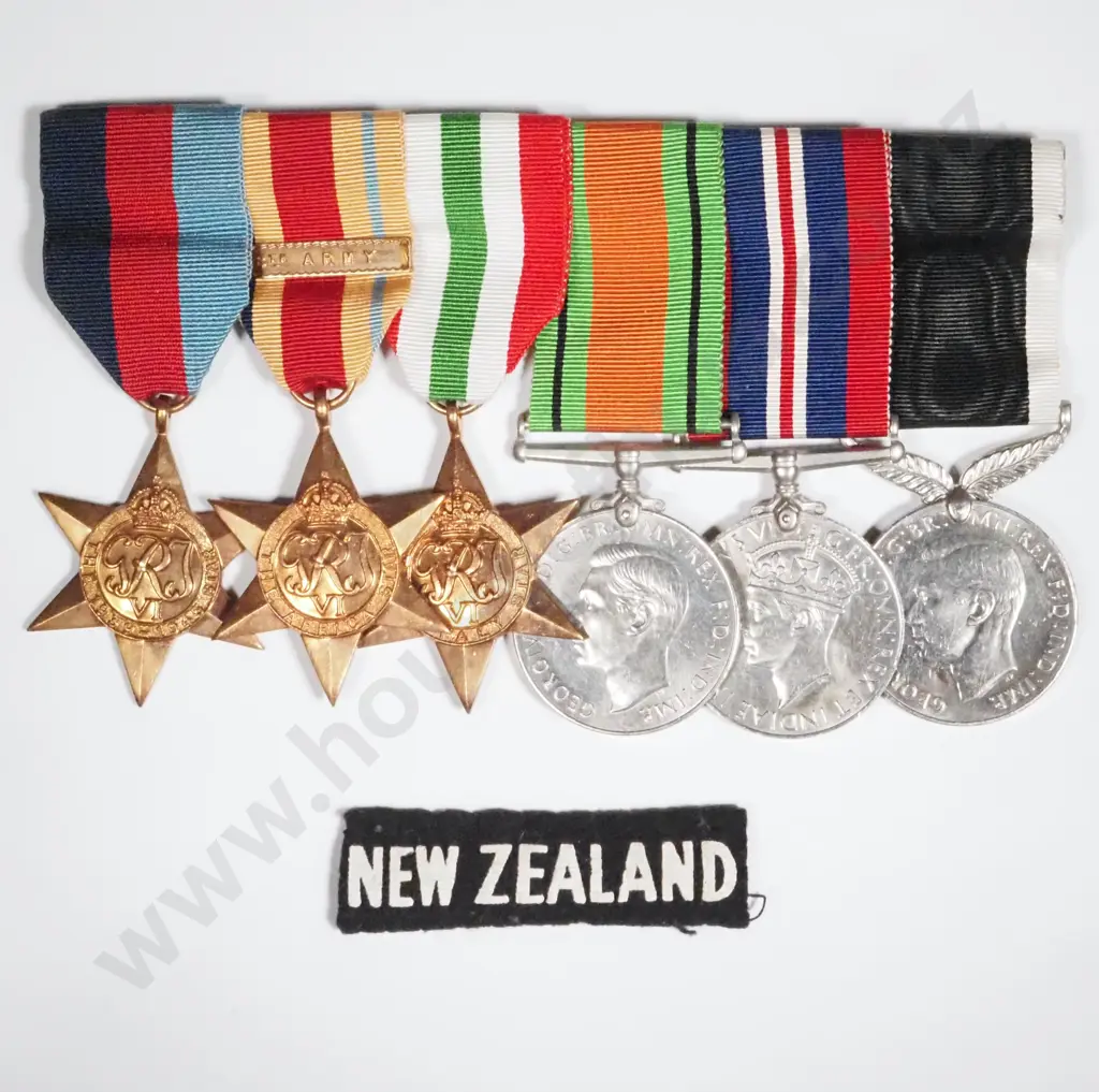 WWII NZ Africa/Italy Medal Group. Image 1++