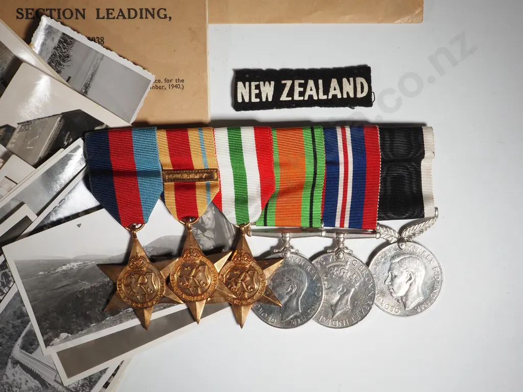 WWII NZ Africa/Italy Medal Group. Image 1++