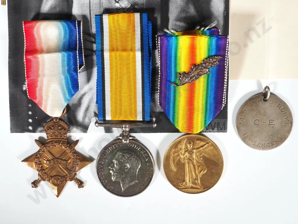 Dog Tag & Military Cross Citation to Maurice Heaton O'Rorke 1918 & Unnamed WW1 MC & Trio Image 1++