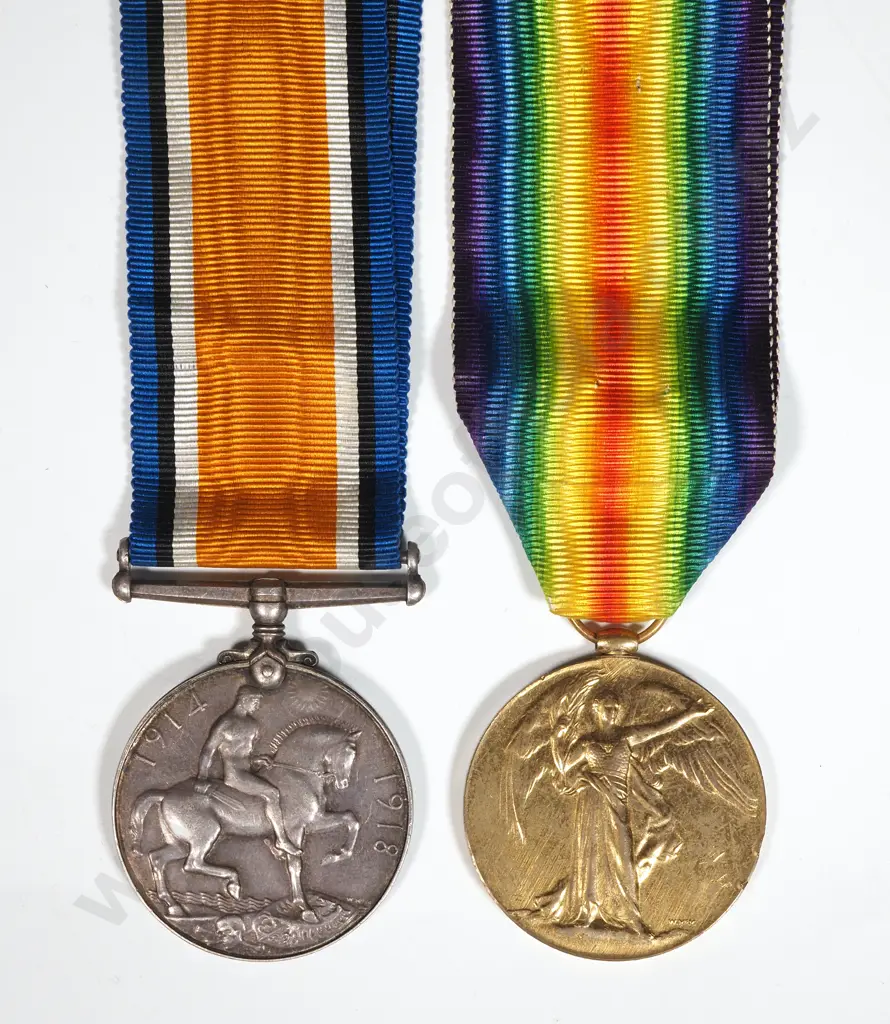 WW1 New Zealand Pair to 72361 TPR S Johnson NZEF Image 1++