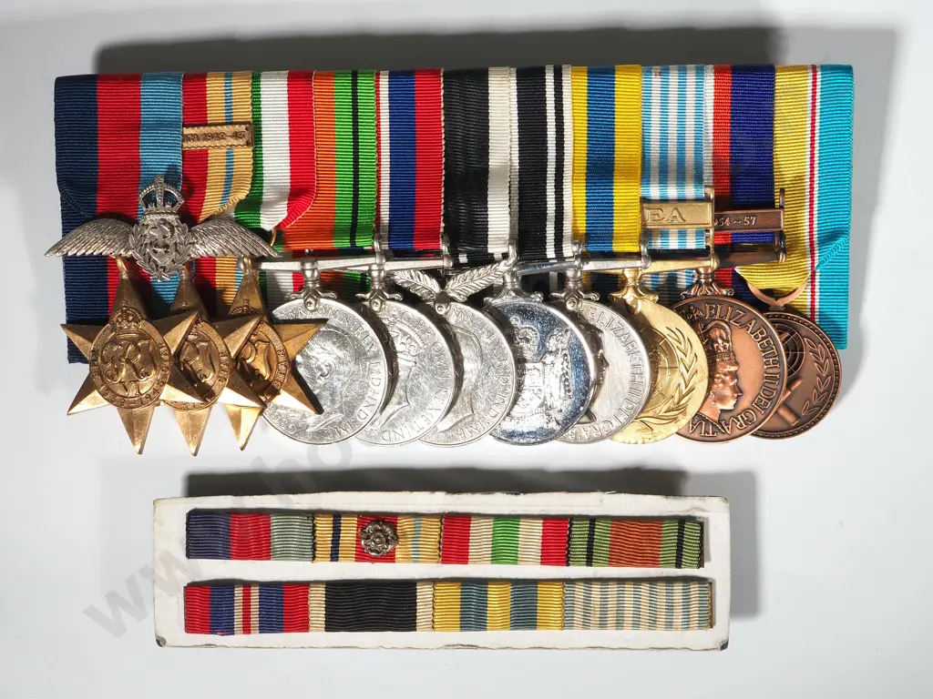 New Zealand WW2/ Korea Group of 11 to Captain Ewart Alister Pope - Torpedo Bomber Pilot - Acting Major: Ex Ray Trembath Image 1++