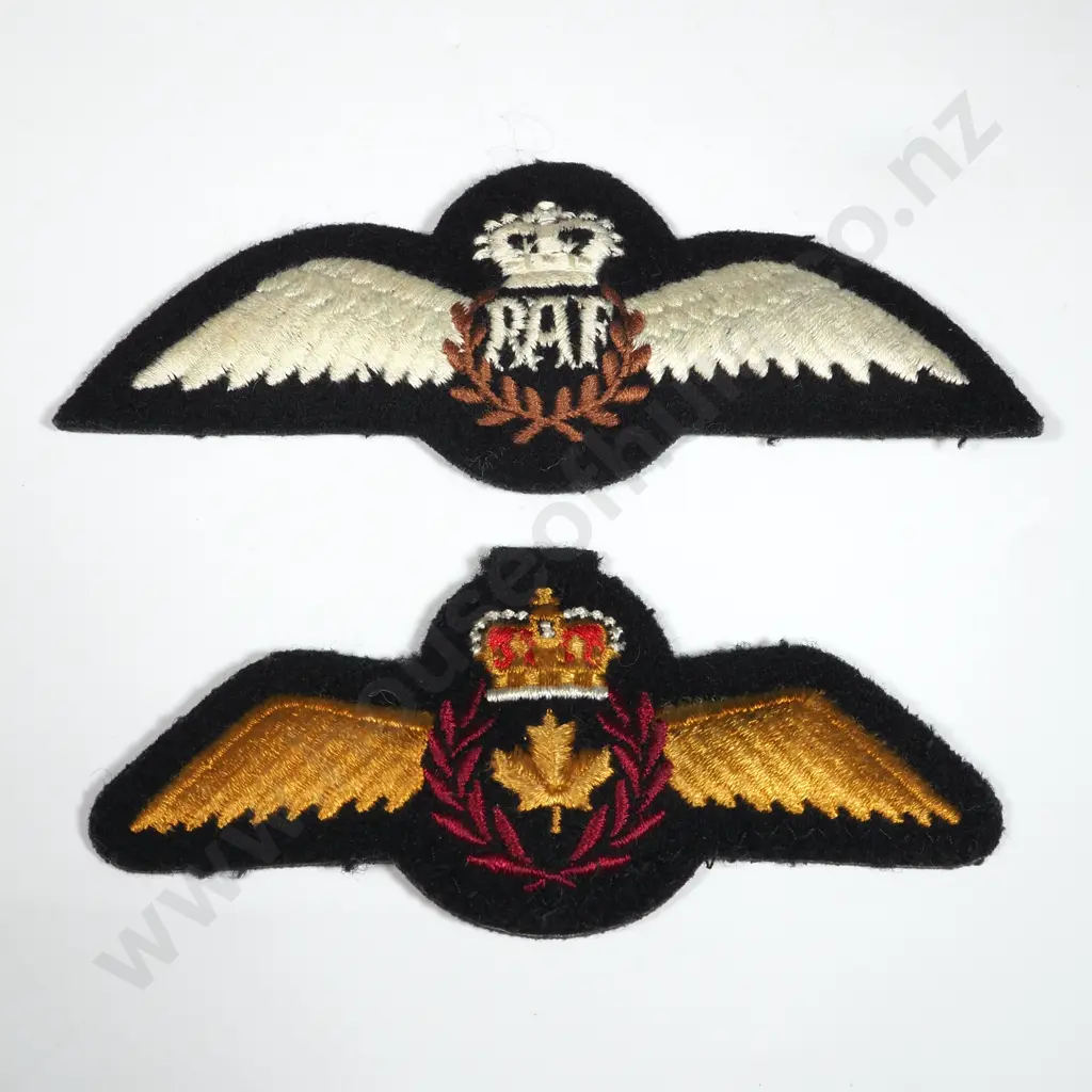 Two Pilot Wings - Queens Crown - One RAF & One Canadian. Image 1++