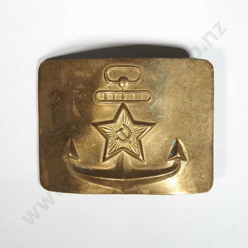 USSR Navy Brass Belt Buckle Image 1++