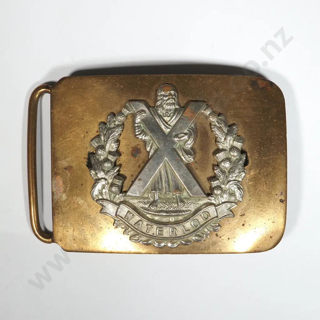 Queen's Own Cameron Highlanders Officer's Dirk Belt Buckle. Image 1++