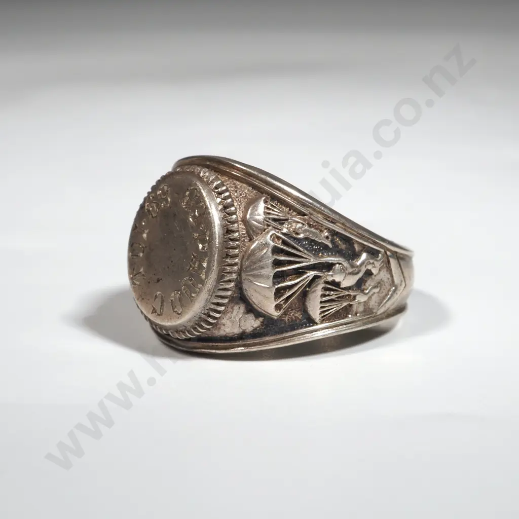 Silver Special Forces Signet Ring Engraved TOI. 69-89 PHUOC. Image 1++