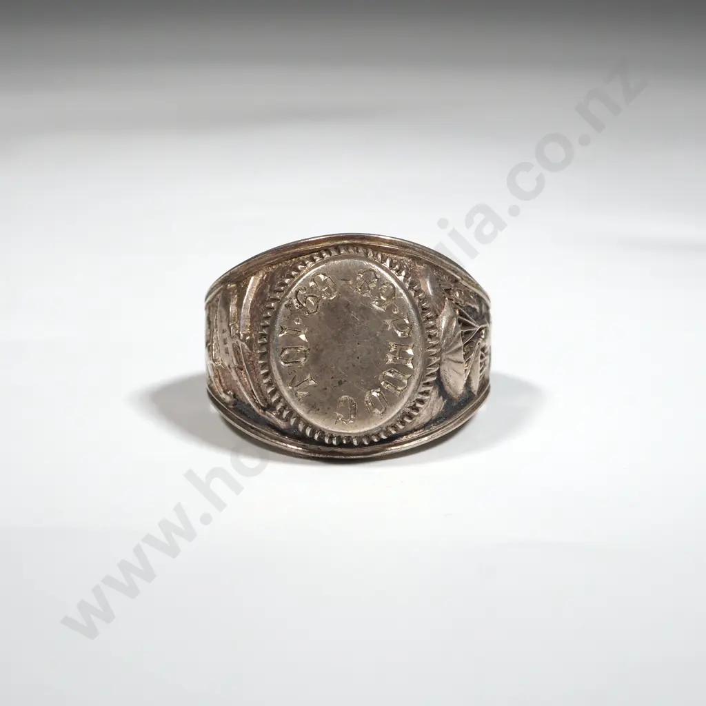 Silver Special Forces Signet Ring Engraved TOI. 69-89 PHUOC. Image 1++