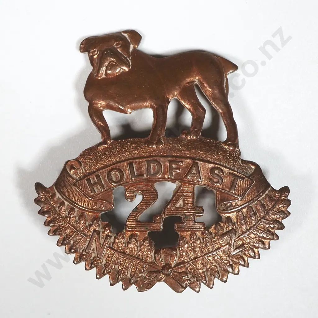 New Zealand 24 Reinforcements Cap Badge. Image 1++