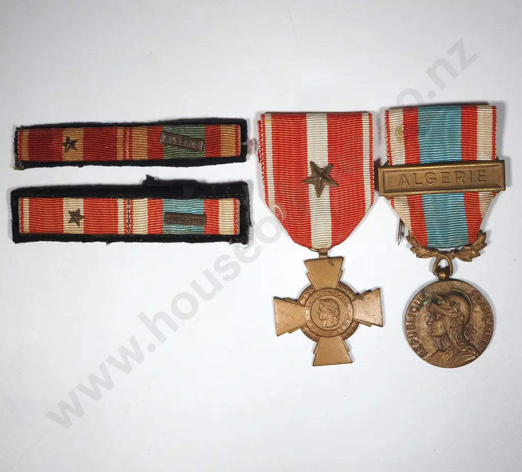 Two French Military Medals & Ribbon Bars. Image 1++