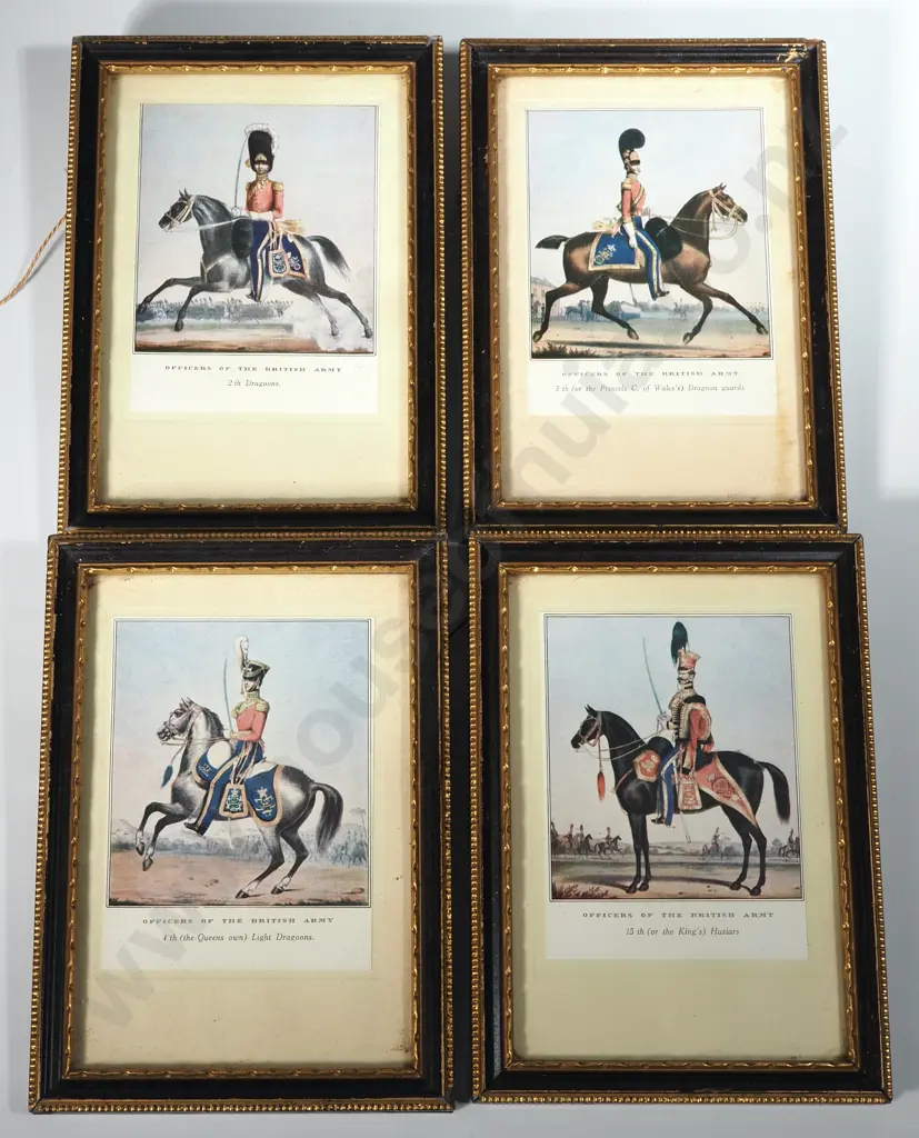 Four Framed Officers of the British Army. Image 1++