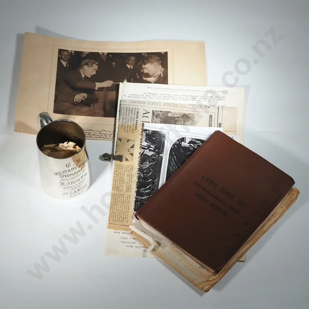 Exceptional 1905 Peterson & Co Sterling Silver Prize Tankard to G A King from Christ College Rifle Vols  & Ephemera Image 1++