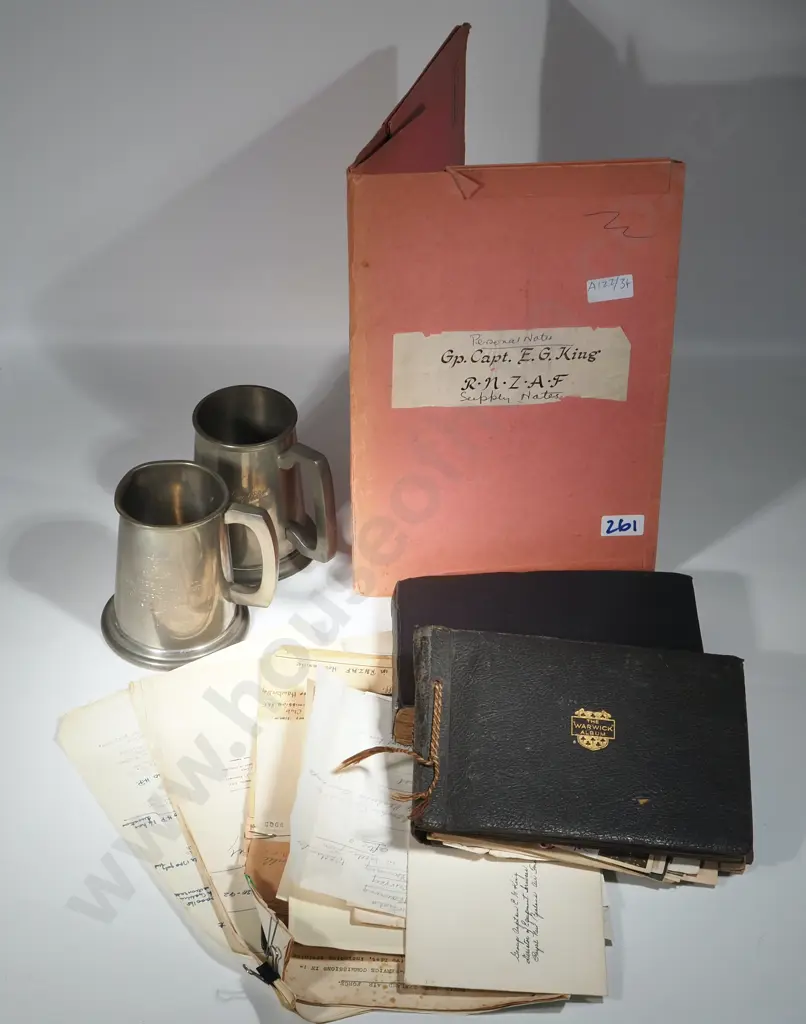 Photograph Albums / Tankards / Ephemera to Group Captain E G King - Medals Following Lot  Image 1++