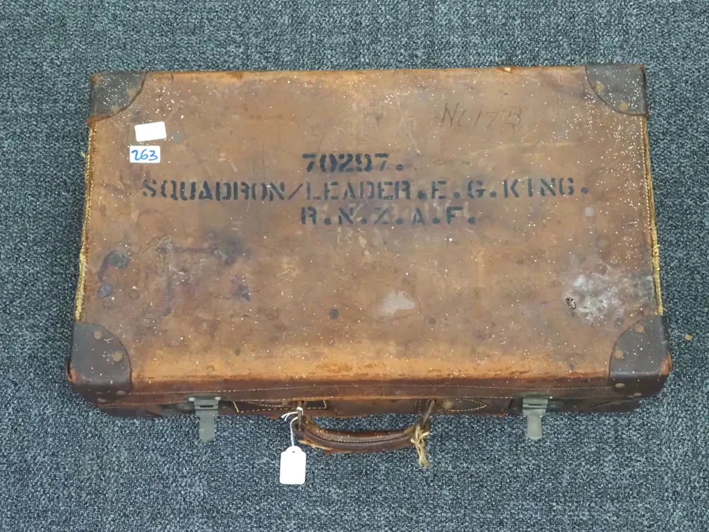 OBE Pacific WW2 Group of Five to E.G.King RNAF w Attributed Leather Suitcase Image 1++