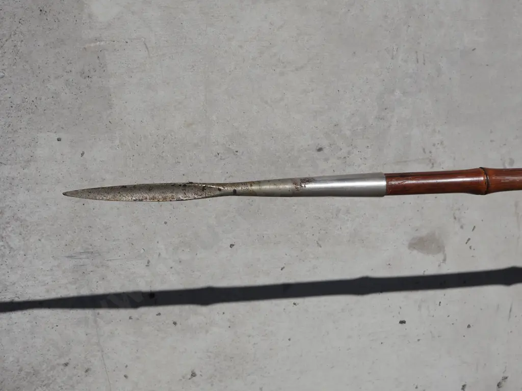 New Zealand Army Bamboo Ceremonial 1868 Pattern Cavalry Lance - w Chromed Metal Fittings  Image 1++