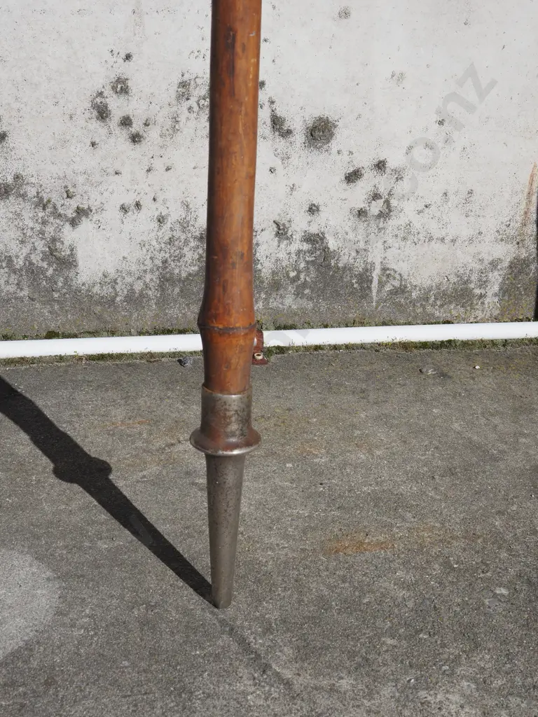 New Zealand Army Bamboo Ceremonial 1868 Pattern Cavalry Lance - w Chromed Metal Fittings  Image 1++